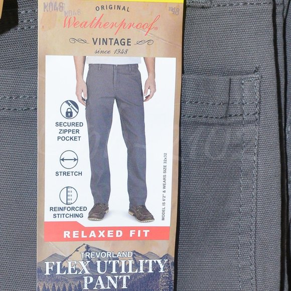 Gray Weatherproof Vintage Men’s Trevorland Flex Utility Pant
